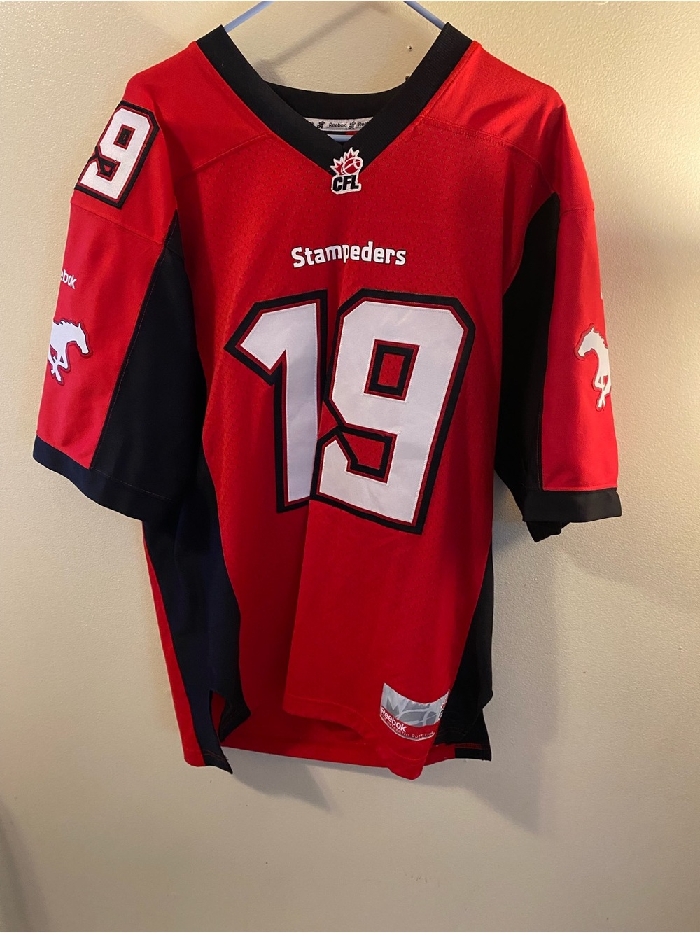 Reebook Calgary Stampeders #19  Levi Mitchell CFL Jersey